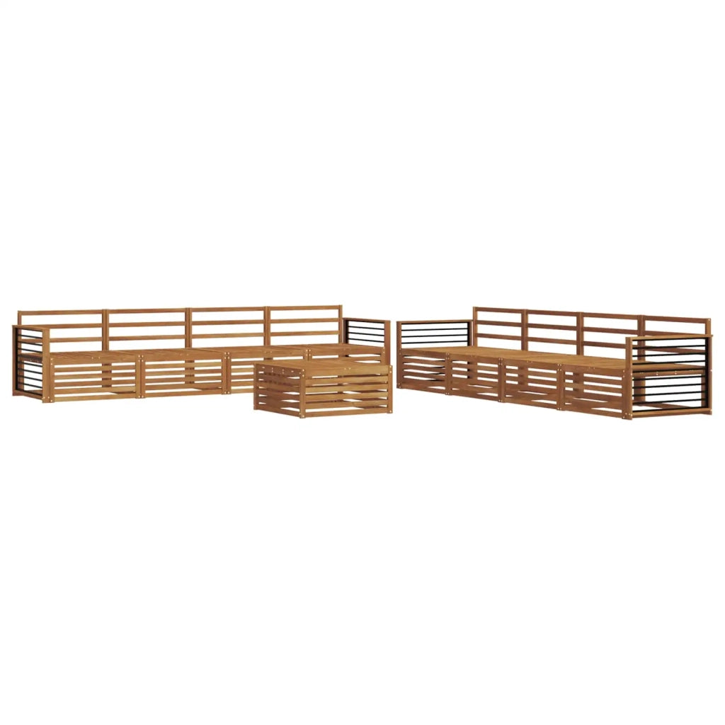 Set di divani da esterno 9 pcs Naturale