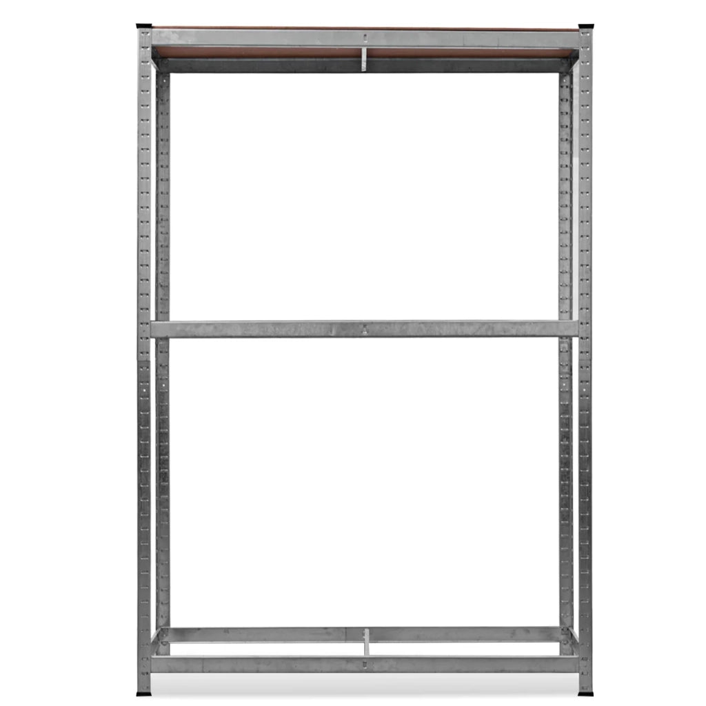 Scaffale portaoggetti 120 x 40 x 180 cm portata 265 kg acciaio e MDF grigio 20_0012062
