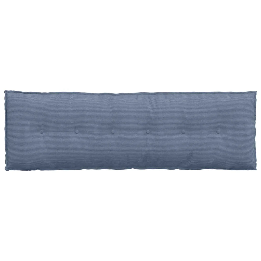 Cuscino per Schiena Blu 160 x 50 cm Tessuto in Cords