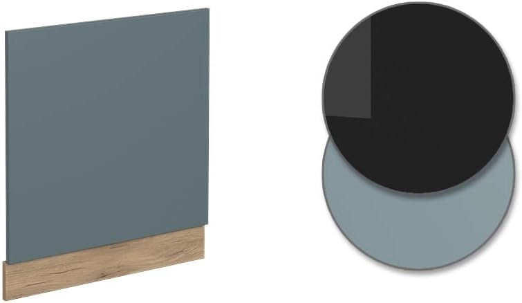 Pannello frontale R-Line, Grigio-blu, 60 cm senza piano di lavoro, per la libera combinazione all'interno di sistemi cucina modulari