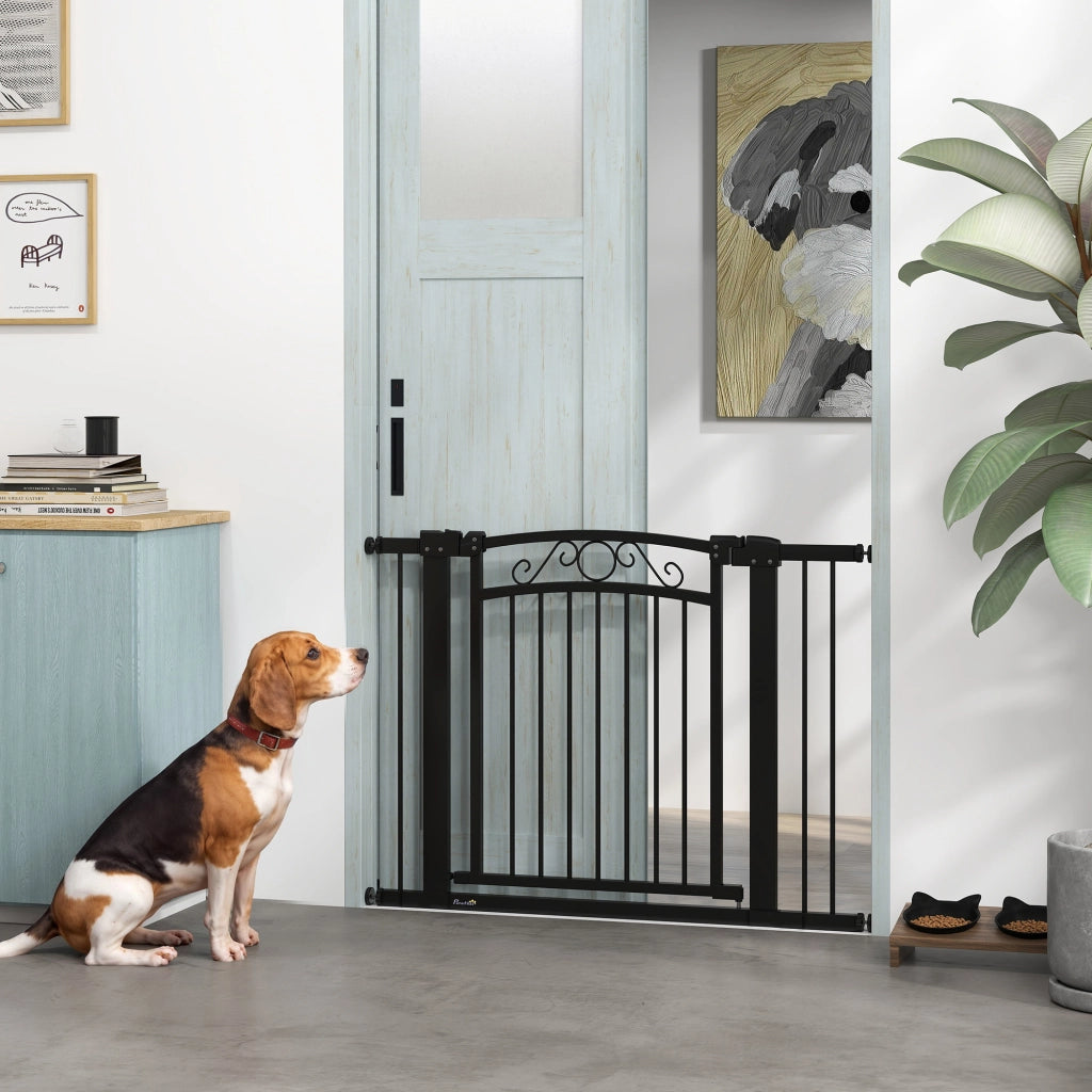 Porta per Cani Regolabile ¨C zephmum ¨C Nero 76-104 cm con 2 Estensioni