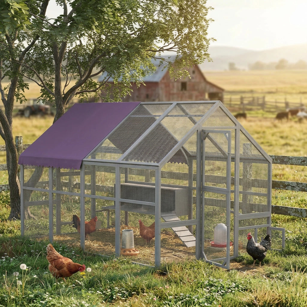 Pollaiolo per galline begehbar ¨C zephmum ¨C 280x185.5x188 cm Grigio