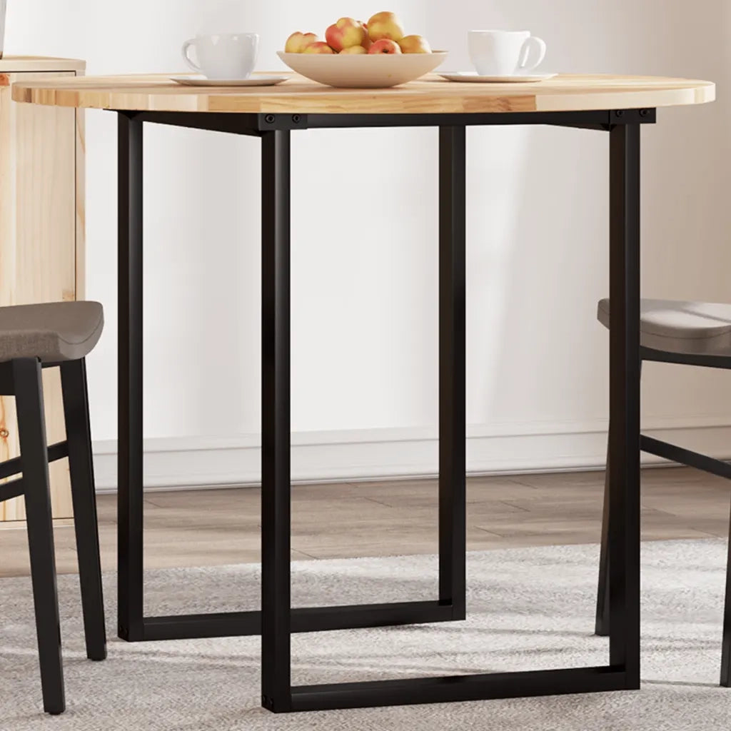 Piano Tavolo Rotondo Ø90x2 cm in Legno Massello di Acacia 4008687