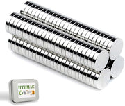 50 pezzi di magneti neodymium forti 8 x 1 mm, magneti mini rotondi permanenti extra forti per frigorifero, lavagna magnetica, lavagna bianca, foto, bacheca, ufficio, scuola, cucina