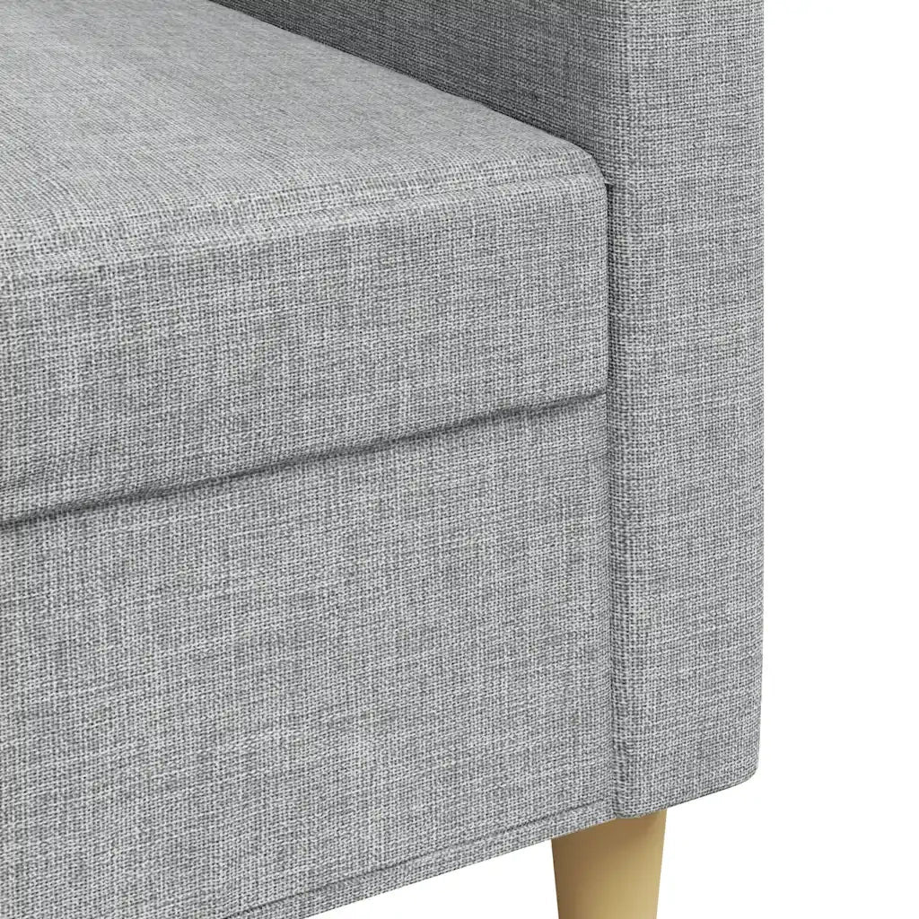 vidaXL Divano a 3 Posti Grigio Chiaro 210 cm in Tessuto