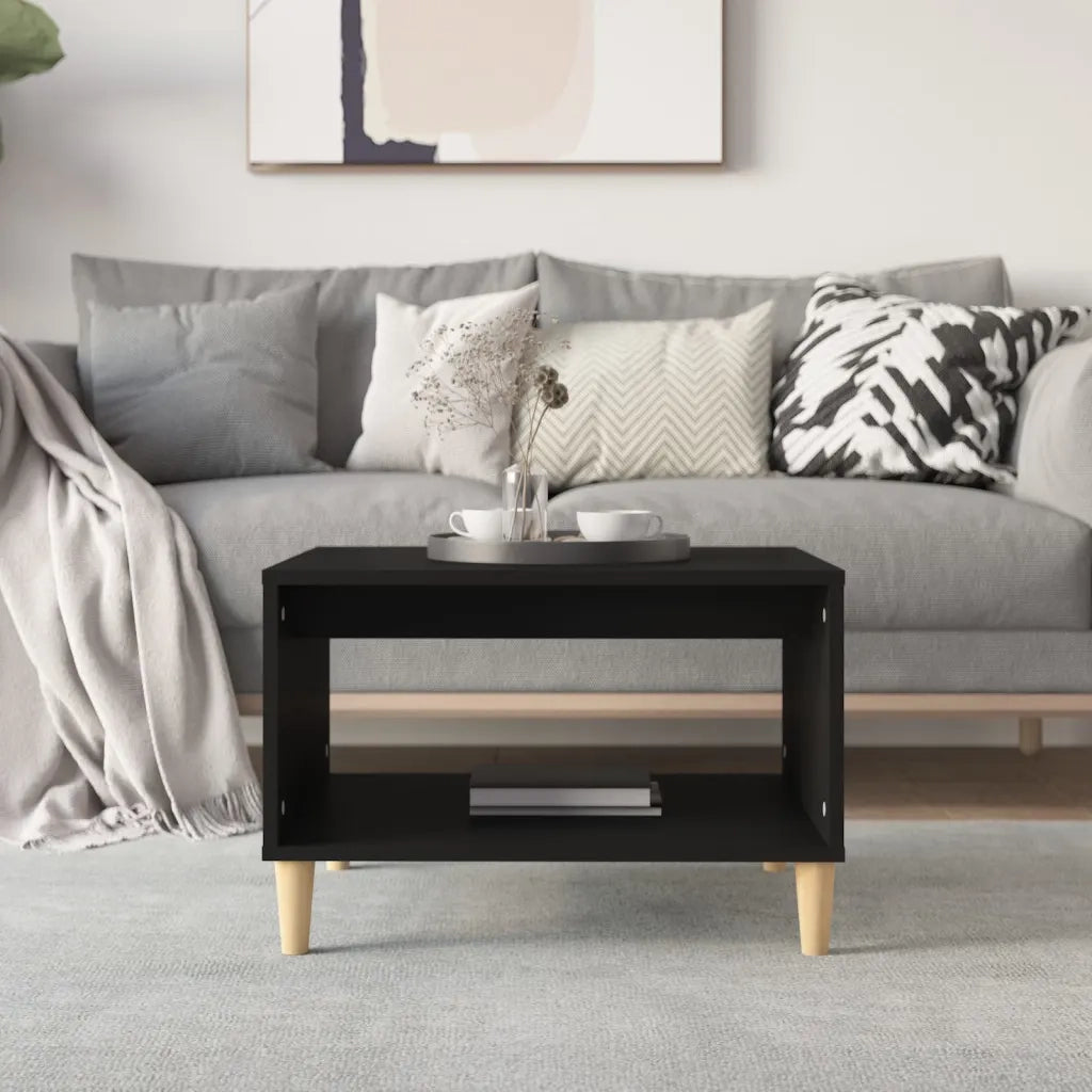 Tavolino da Salotto Nero 60x50x40 cm in Legno Multistrato 812673