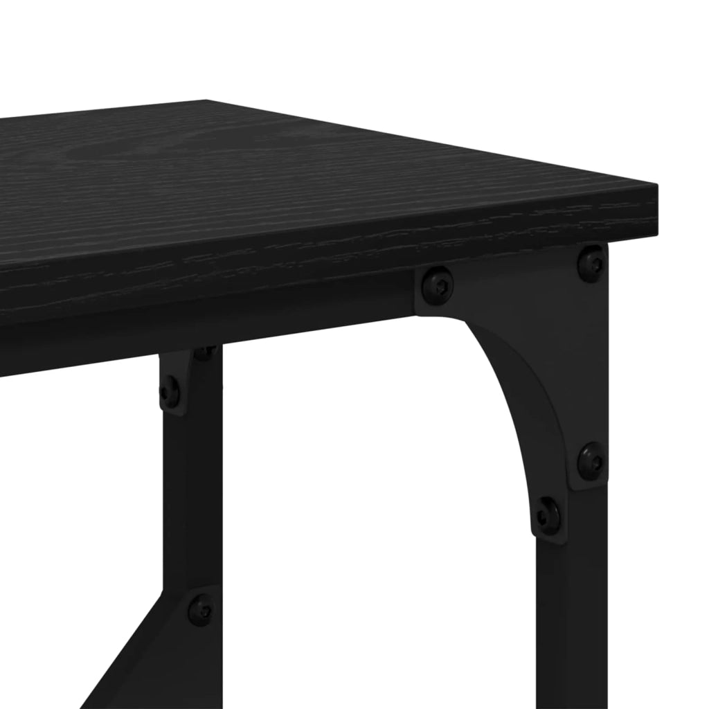 Tavolo consolle Rovere Nero 102 x 23 x 75 cm Legno multistrato 882222
