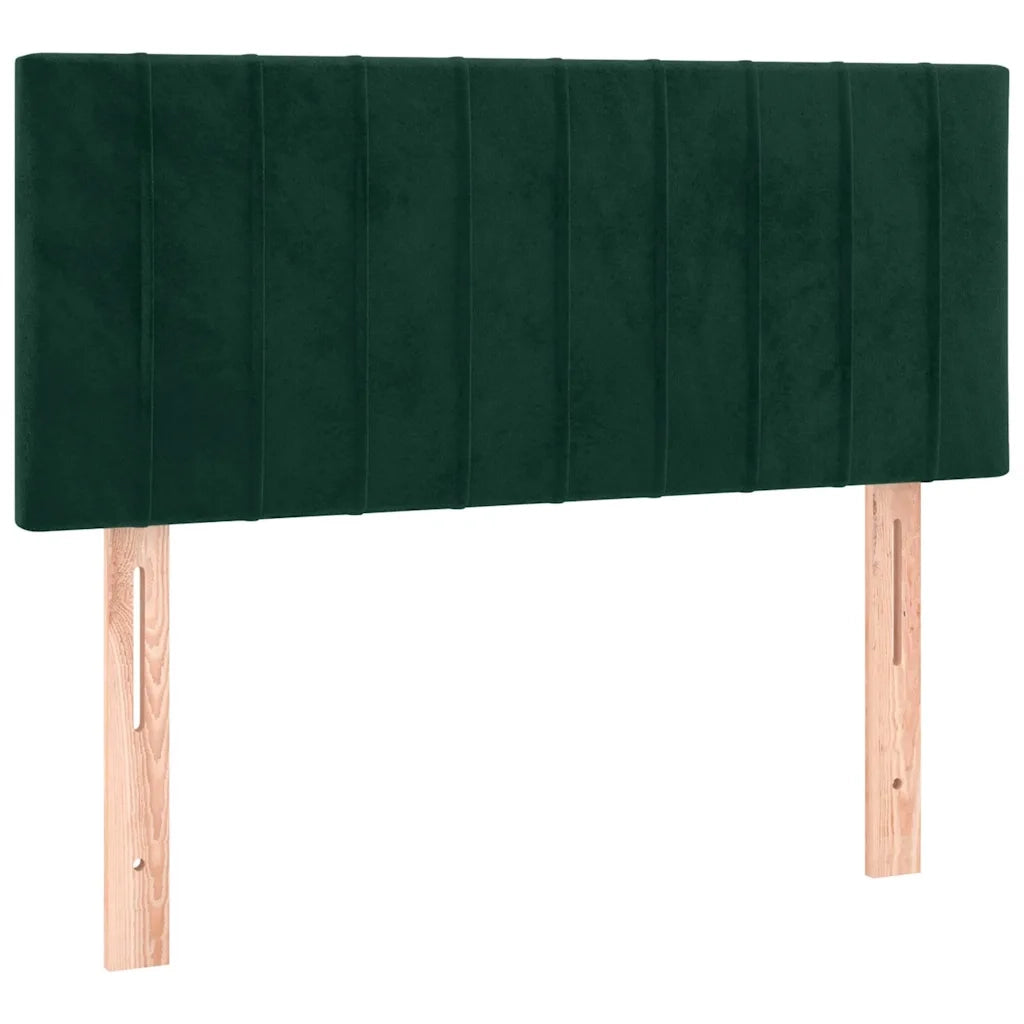 Giroletto a Molle con Materasso Verde Scuro 120x190 cm Velluto