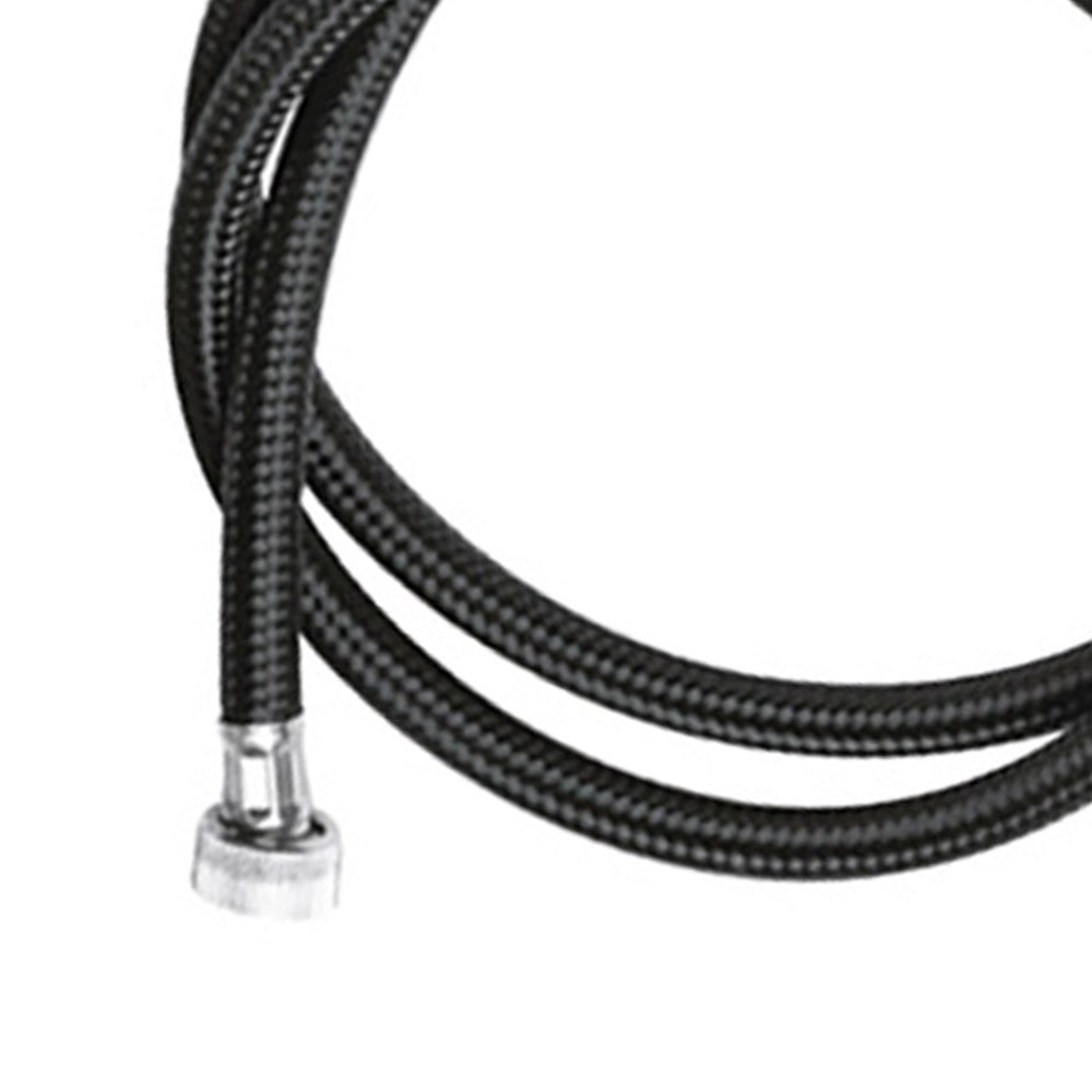 Flessibile per doccia in nylon nero doppia ghiera