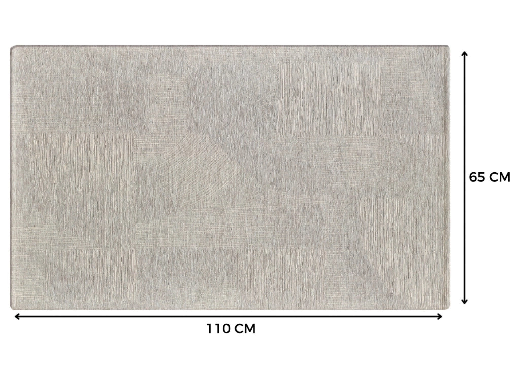 Tappeto Salotto Velour Antiscivolo Disegno Graffio By Suardi - 65x110(2Tappeti) - Sabbia