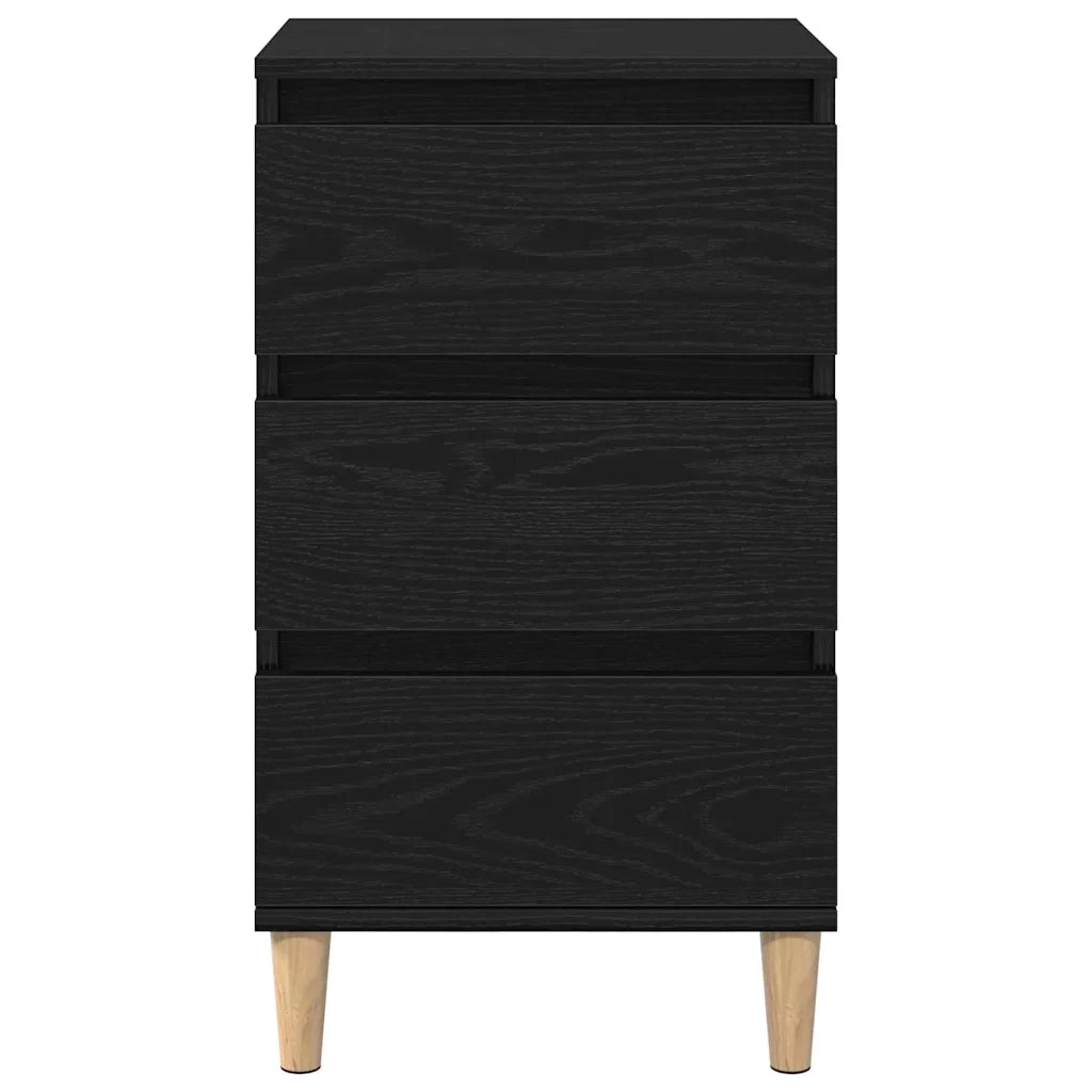 Armadio da Notte Rovere Nero 40 x 35 x 70 cm Legno multistrato 863429