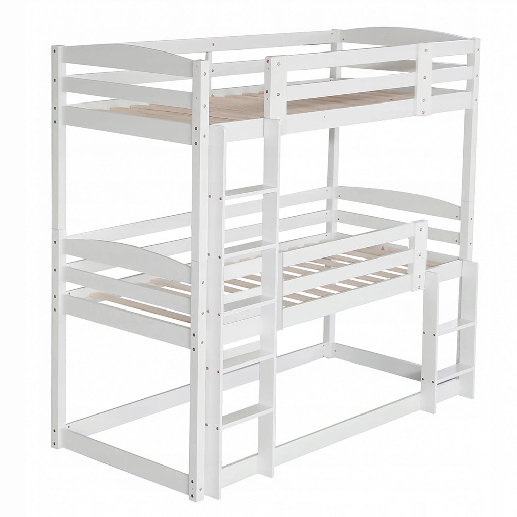 Letto a castello in legno 90x200 - Xylo - Bianco