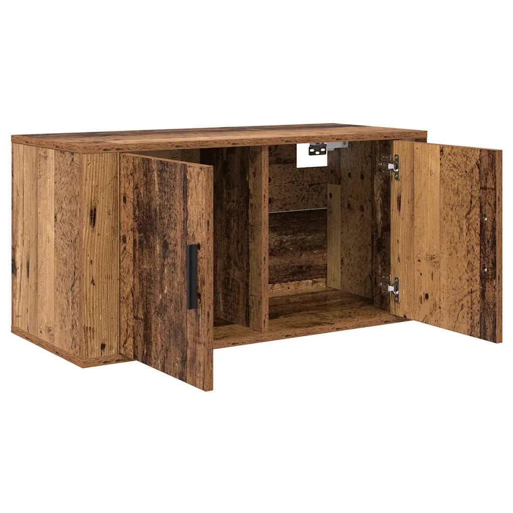 Set Mobile TV da Parete 3 pz-Credenza per TV Legno vecchio 80 x 34,5 x 40 cm