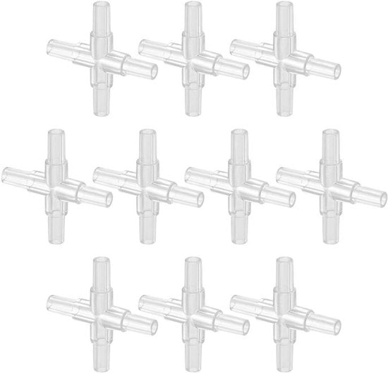 Connettori di aspirazione in plastica per tubi in PVC 4 mm con valvole di ritorno, 10 pz.