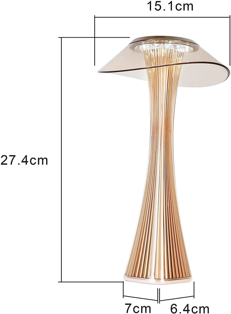 ZMH Lampada da tavolo LED Dimmabile Moderna USB 3 Livelli di Luminosità Rosa Oro da Comodino