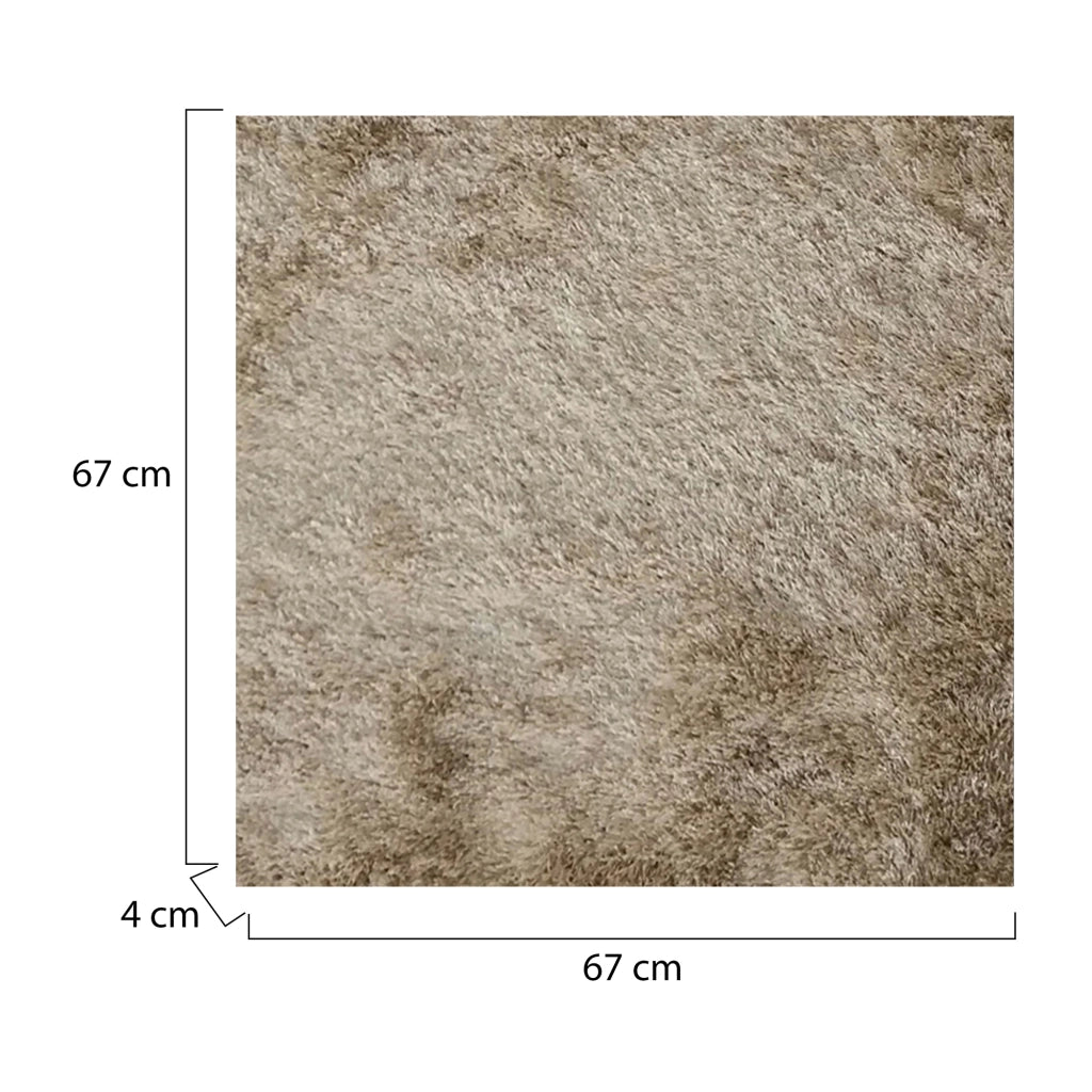 Latisa, Tappeto Altezza Pelo 35 mm 100% Poliestere, 67x67 cm Beige