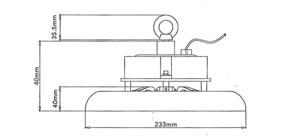 Campana LED UFO 100W 15000LM IP65 Industriale CCT Switch 3000K 4000K 6500K Fascio 90° High Bay Magazzino Capannone