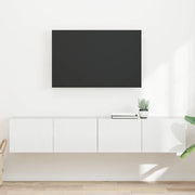Mobile TV da parete 2 pz-Set di 2 Mobile TV a Muro-Credenza TV Bianco Lucido 60 x 31 x 29.5 cm 287007