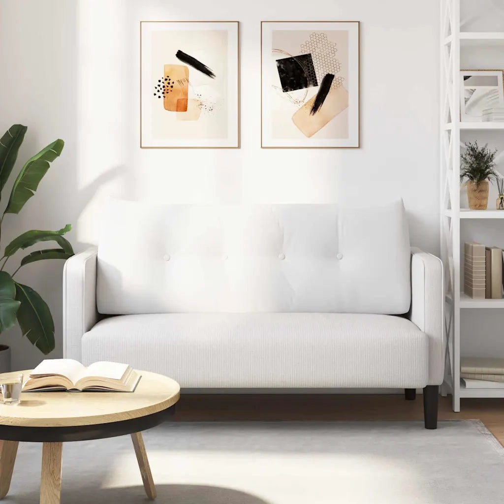 Cuscino per Schiena Bianco 120 x 24 x 50 cm Tessuto