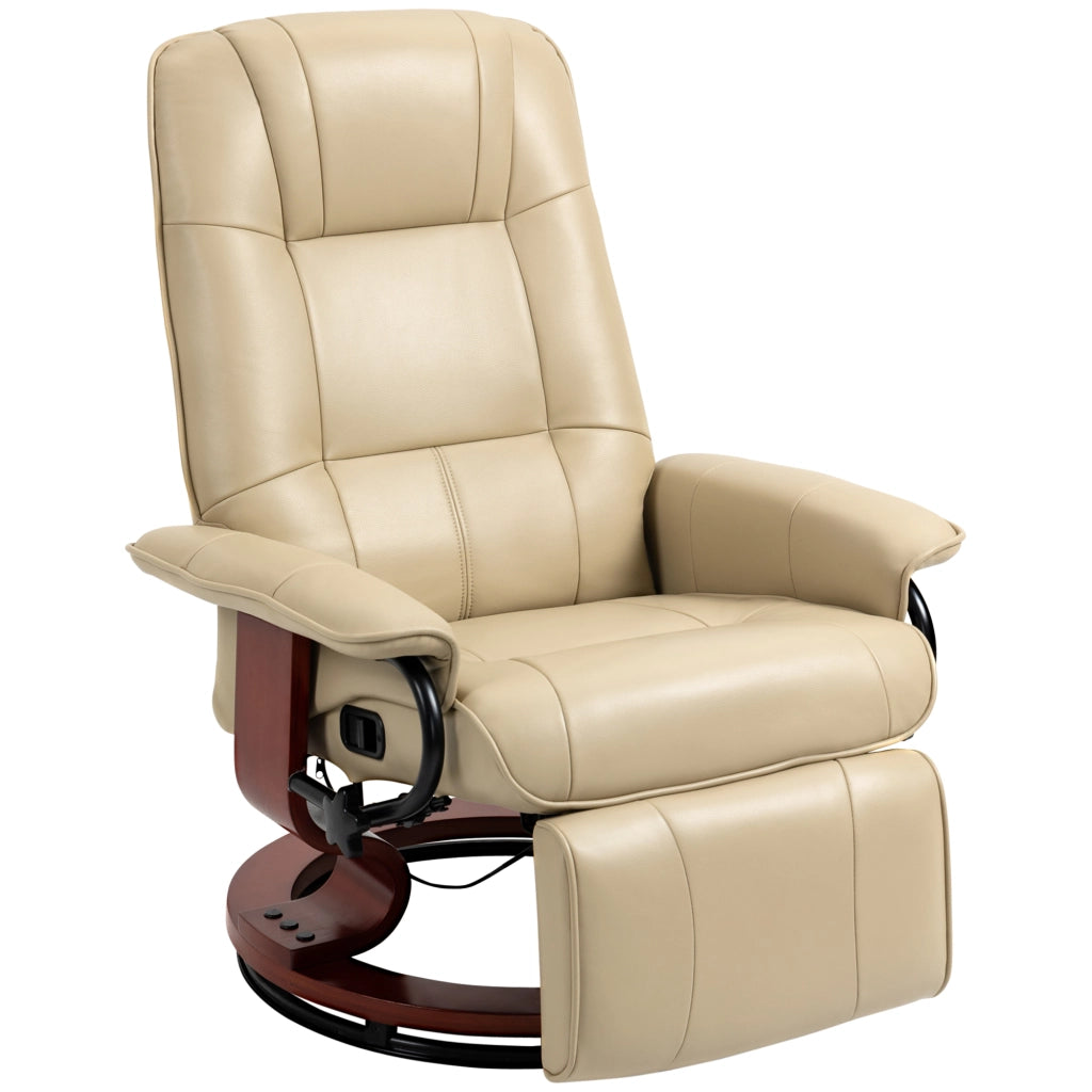 Poltrona relax reclinabile in similpelle ¨C zephmum ¨C 78x87x100 cm, crema