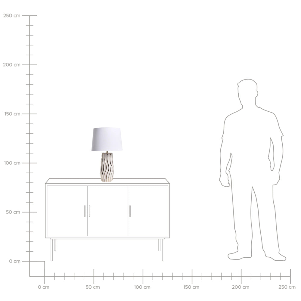 Lampada da tavolo con base in ceramica bianca e paralume in lino, elegante stile moderno glamour, per soggiorno e camera da letto