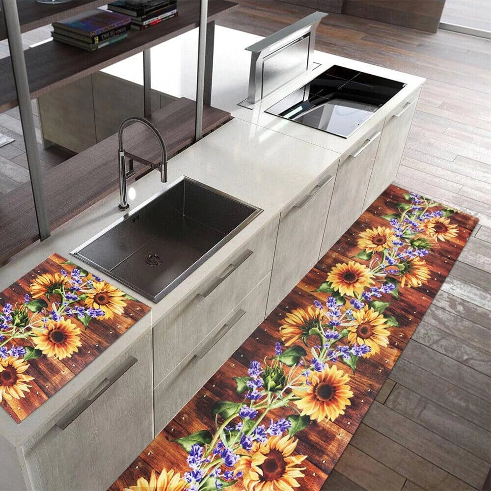 Tappeto Cucina Gomma Pvc 51x210 cm Antimacchia Passatoia Antiscivolo Antisfilo Lavabile Dis_K