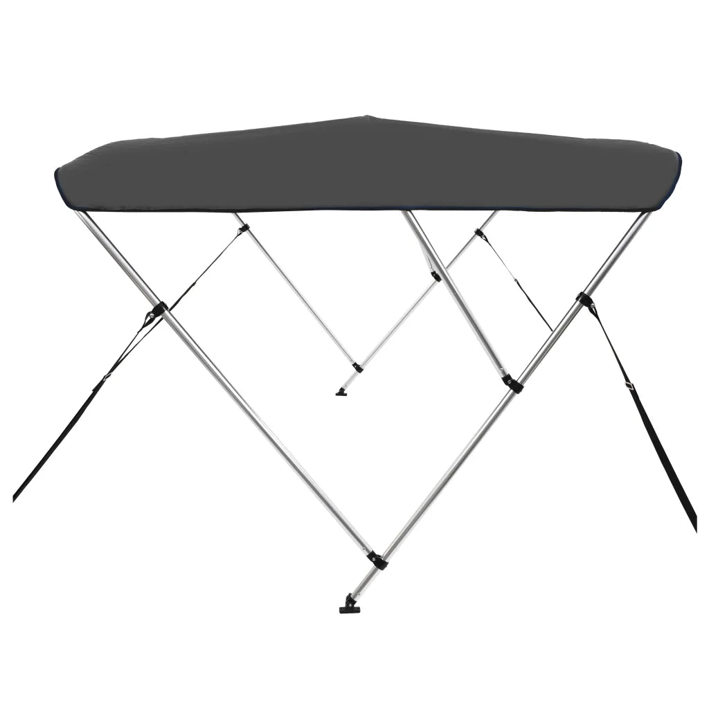 Bimini di Prua con Tendalino a 3 Archi Antracite 183x160x137 cm 93134