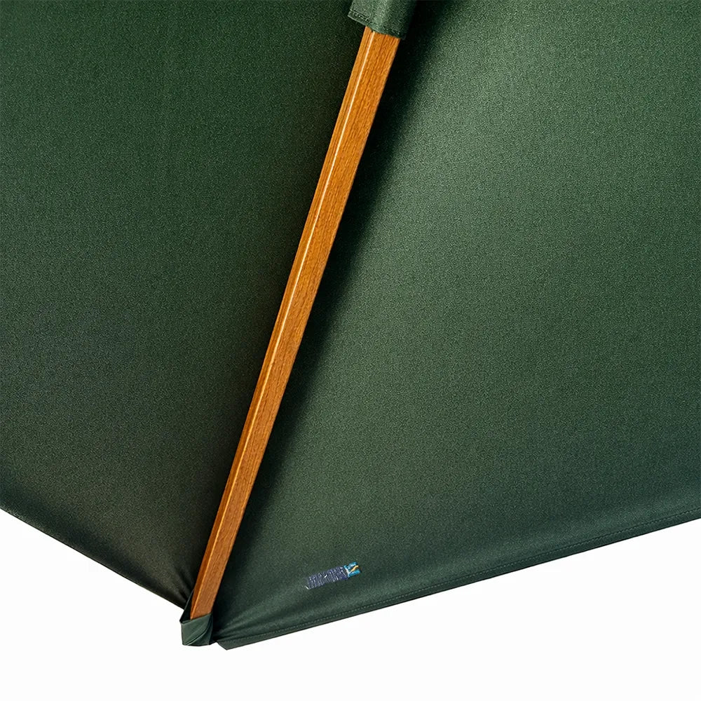 Tempo Style - Ombrellone 3×3 per esterni Parioli Plus – Verde/Legno Noce