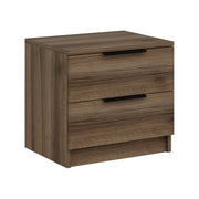 Iune, Comodino 2 Cassetti, 50x47x40h cm Marrone Noce