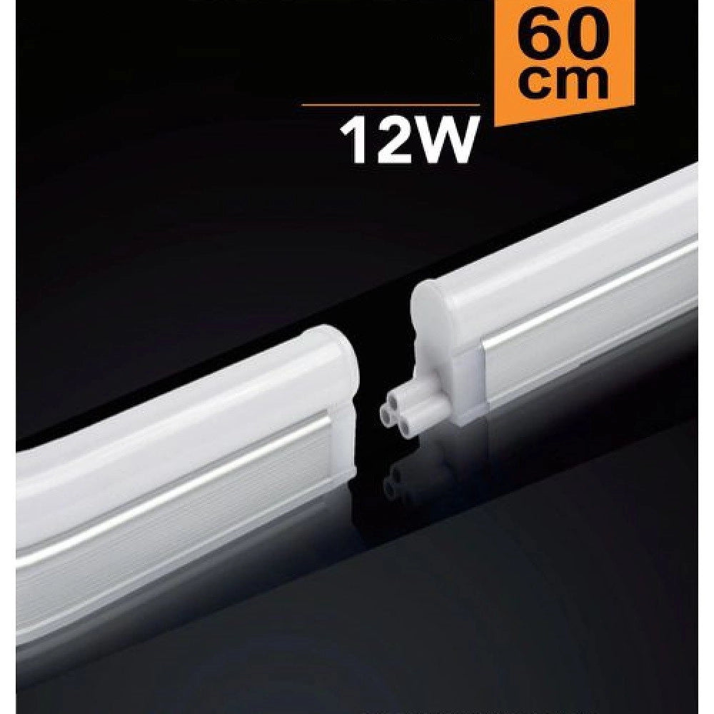 Trade Shop - Plafoniera Led Neon T5 Sottopensile Opaco Vari Toni Luce 12 Watt 60cm - -bianco Caldo      -