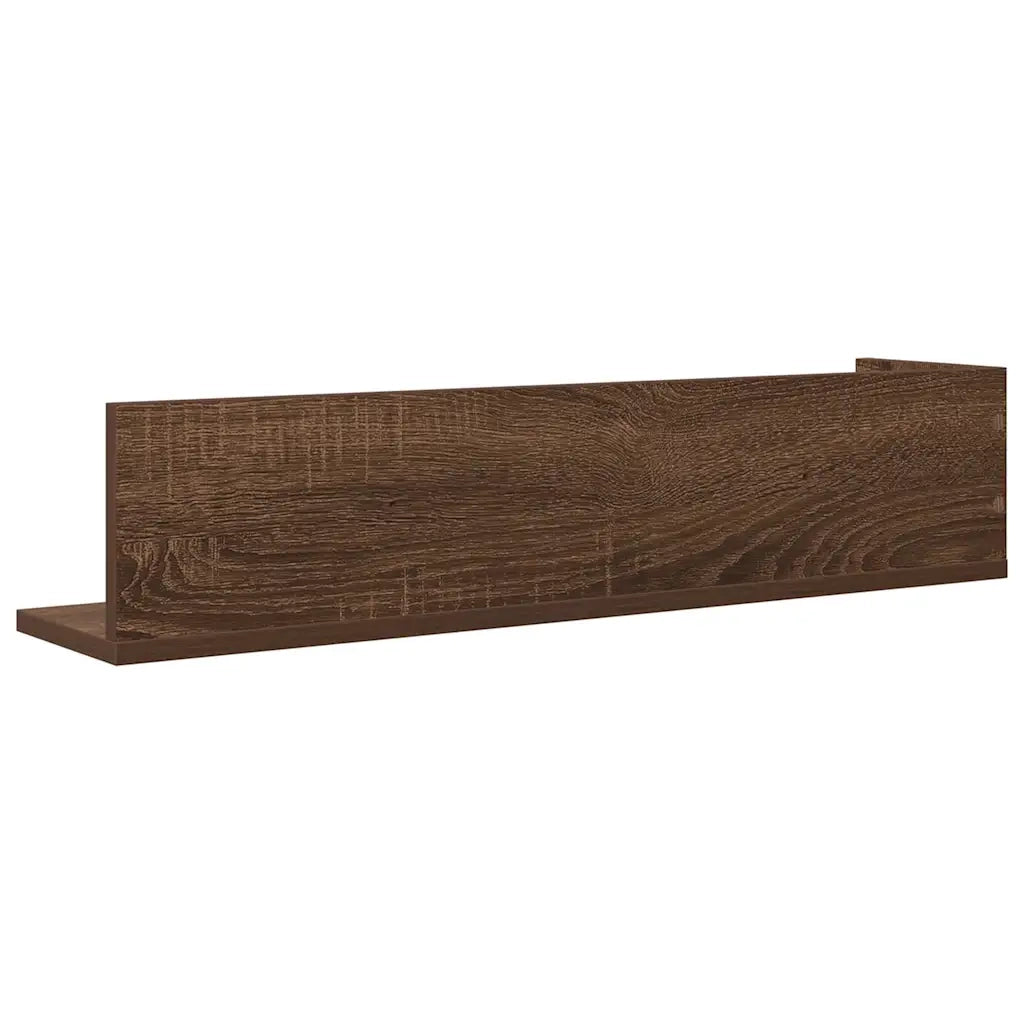 Mensole da Parete 2pz Rovere Marrone 75x16,5x16,5 cm Truciolato 860037