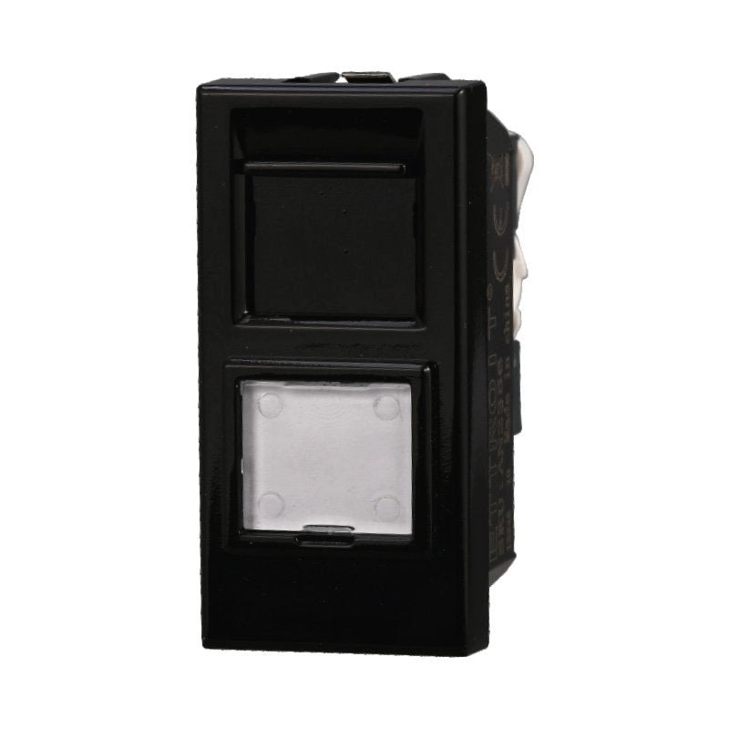 Connettore Rete Presa Dati RJ45 CAT6 Colore Nero Compatibile Con Bticino Axolute