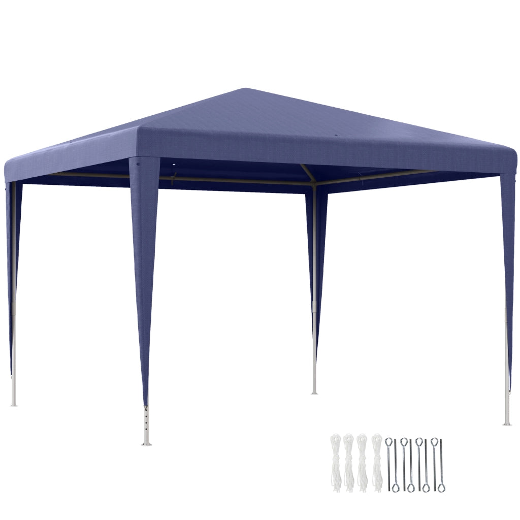 Gazebo da Giardino Pieghevole 3x3 m con Copertura Anti UV ¨C Zephmum ¨C Blu