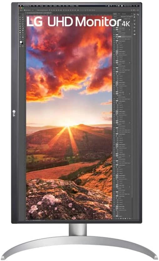 27UP850 Monitor 27" UltraHD 4K LED IPS HDR 400, 3840x2160, AMD FreeSync 60Hz, HDMI 2.0 (HDCP 2.2), Display Port 1.4, USB-C, USB 3.0, Audio Stereo 10W, AUX, Stand Pivot, Flicker Safe, Bianco
