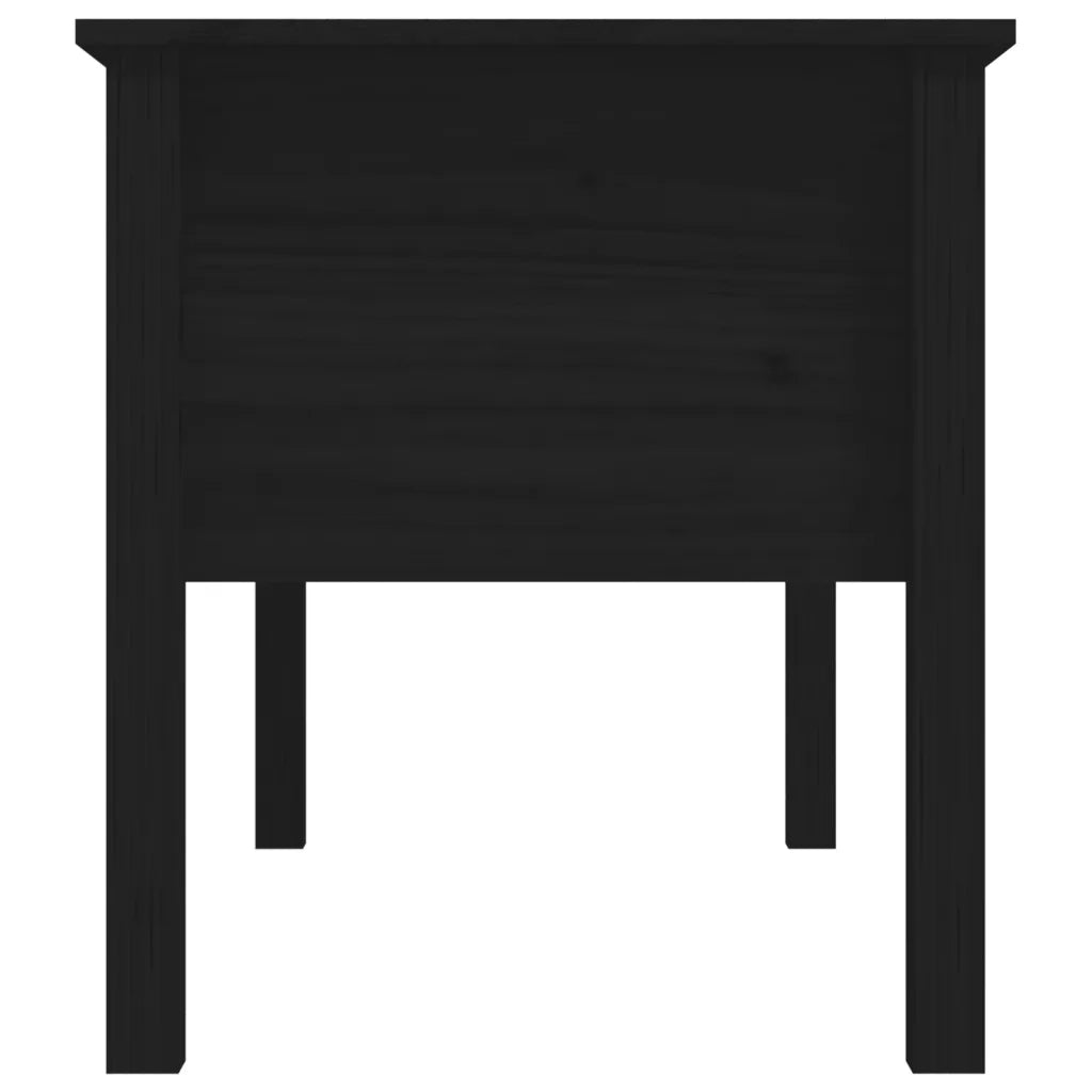 Tavolino da Salotto-Tavolino da soggiorno-Tavolo Nero 102x49x55 cm in Legno Massello di Pino 926100