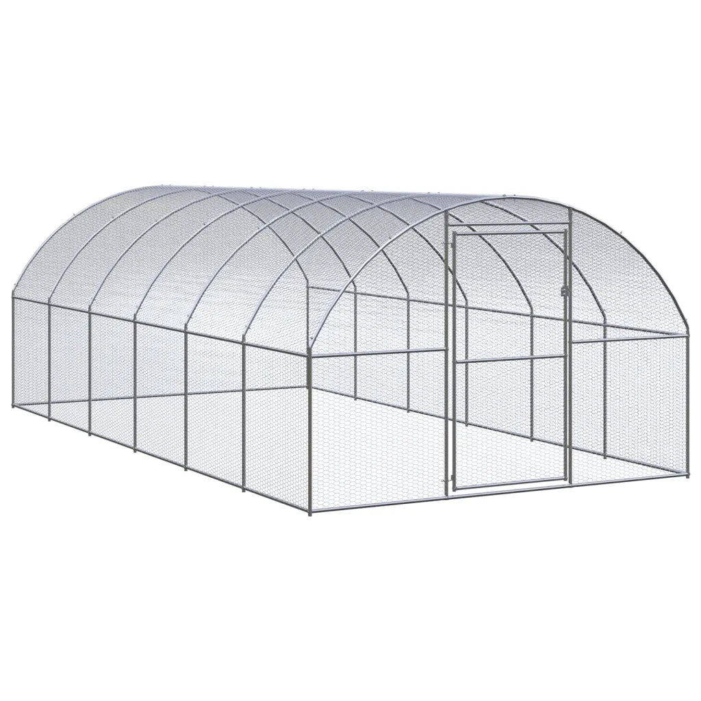 Pollaio per Esterni 3x6x2 m in Acciaio Zincatocod mxl 97502