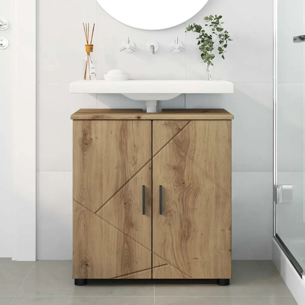 Mobile da Bagno | Armadio da bagno con porta Rovere artigianale 61 x 35 x 64 cm