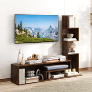 Mobile TV 2 ripiani L, 3 scomparti, 40 kg, 145 x 30 x 121 cm (marrone)