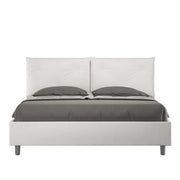 Letto matrimoniale senza rete imbottito 160x210 similpelle bianco Appia