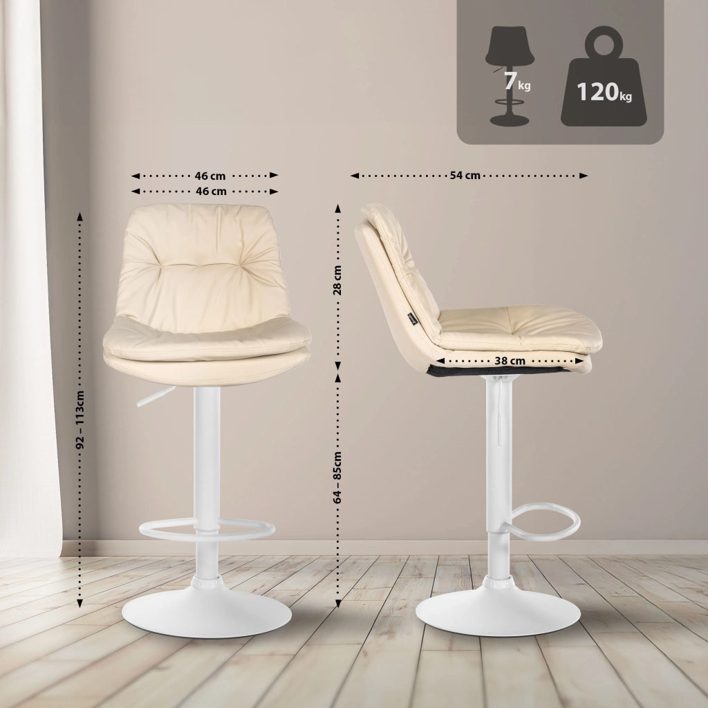 Barhocker Laurel Kunstleder weiЯ