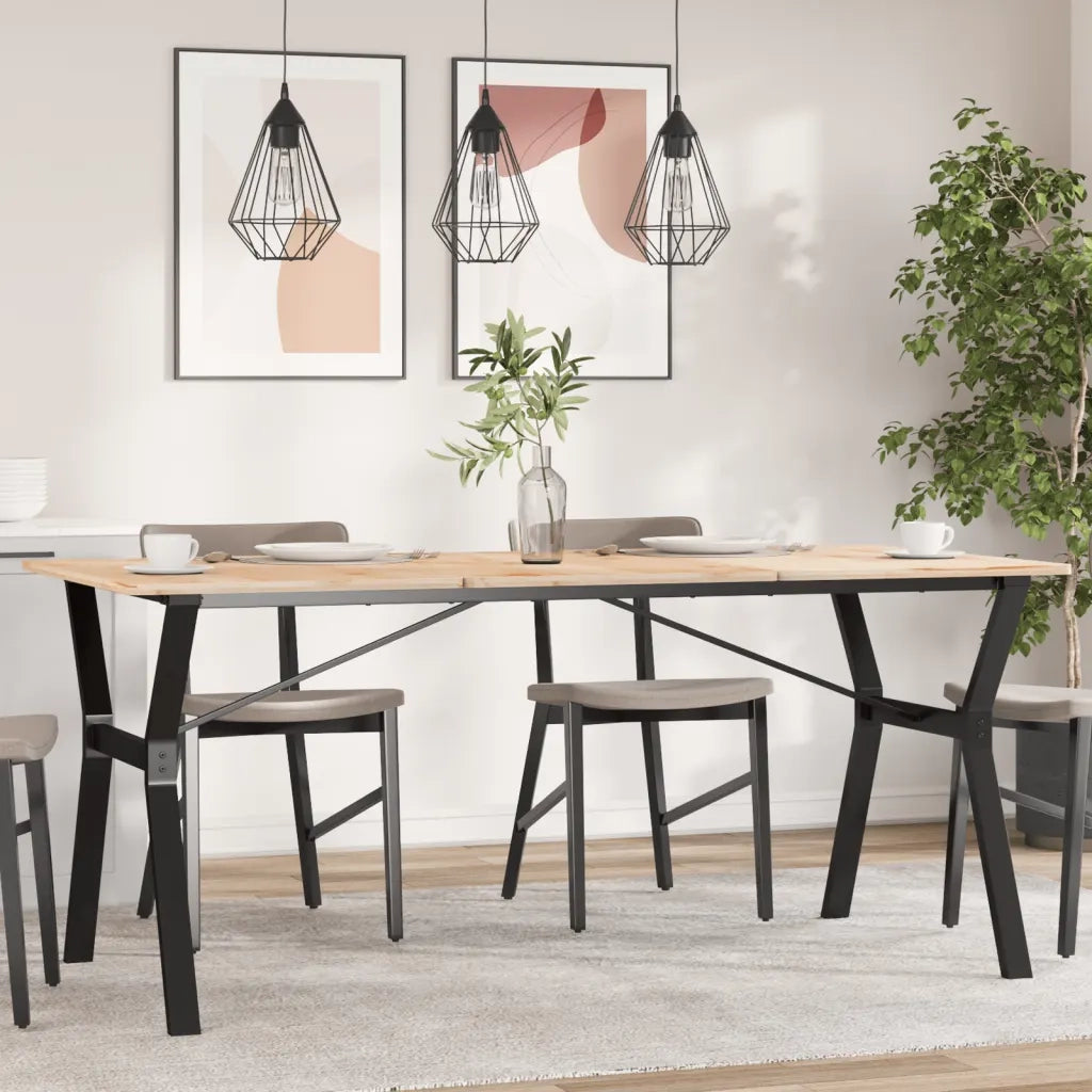 Telaio Gambe a Y per Tavolo da Pranzo 160x80x73 cm in Acciaio 357936