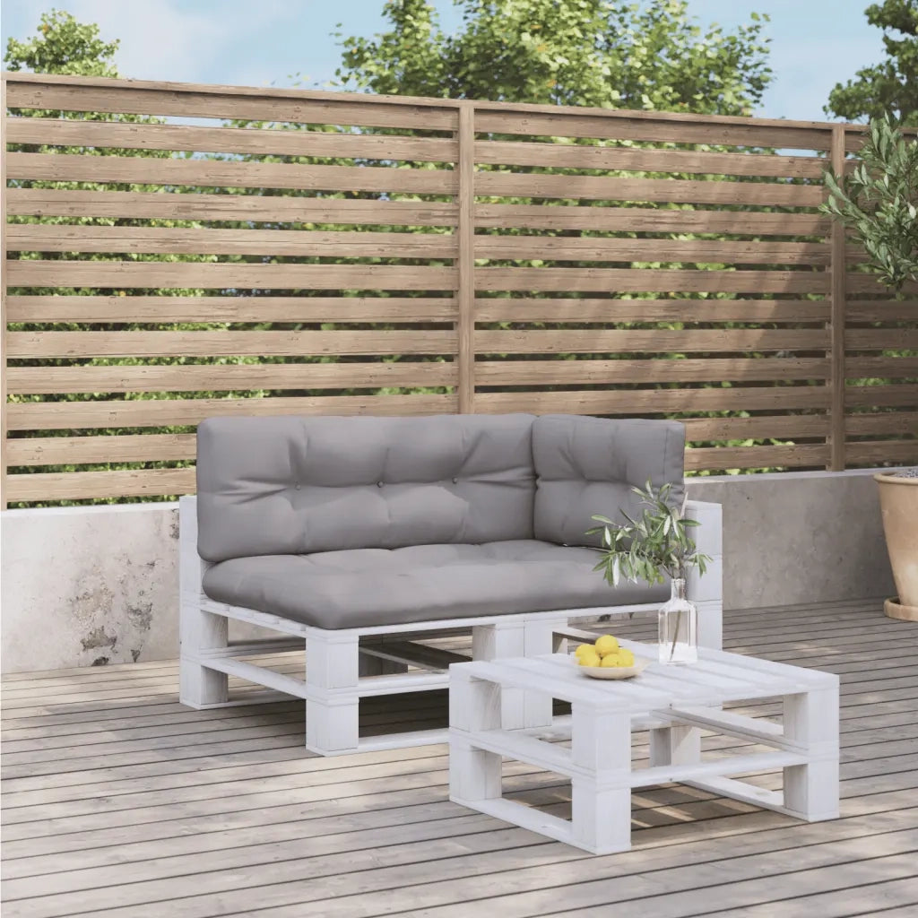 Cuscini per Pallet 3 pz Grigi in Tessuto 3217124