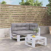 Cuscini per Pallet 3 pz Grigi in Tessuto 3217124