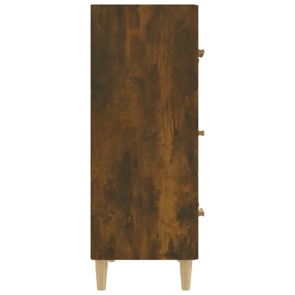 Credenza Rovere Fumo 70x34x90 cm in Legno Multistrato 817345