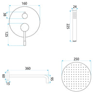 Set Doccia Da Incasso Rea Lungo Diamond Chrome + Box