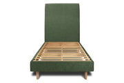 Letto 90x190 cm con testata imbottita - Tessuto Tela opaca
