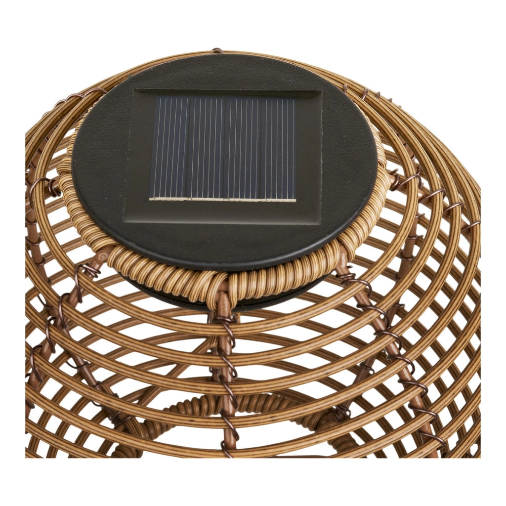 Lampada solare Carlisle in metallo e PE natural — piantana outdoor 70 cm