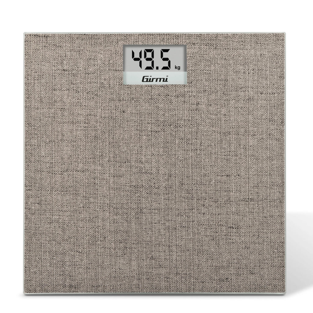 BILANCIA PESAPERSONE ELETTRONICA BP28 KG.150 VETRO TORTORA  vetro tortora effetto tessile    GIRMI