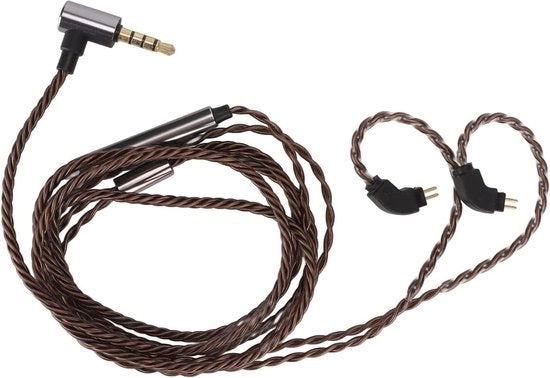 Caviatore per Telefono - 2 Pin 0,78 Mm - Con Microfono 3,5 Mm - Per UE3X UE18 W4R - KZ AS10 ZST ZS3 ZS4 ZS5 ZS6 ZS10 ES3 ES4
