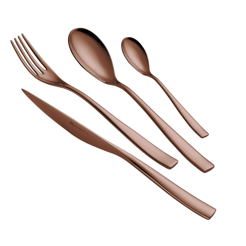 Servizio Set di Posate 24 Pezzi in Acciaio 18/10 PVD Eme Etoile Chocolate